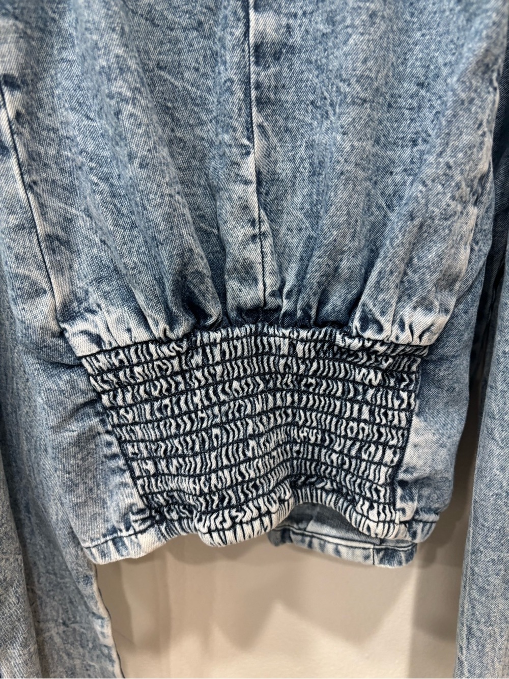 Pilcro Anthropologie Embellished LongSleeve Denim Top Women’s Size XS - Picture 10 of 15